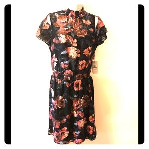 Adorable Floral Cold Shoulder Dress